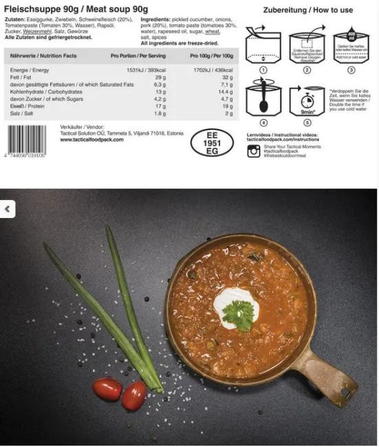 TACTICAL FOODPACK® MEAT SOUP